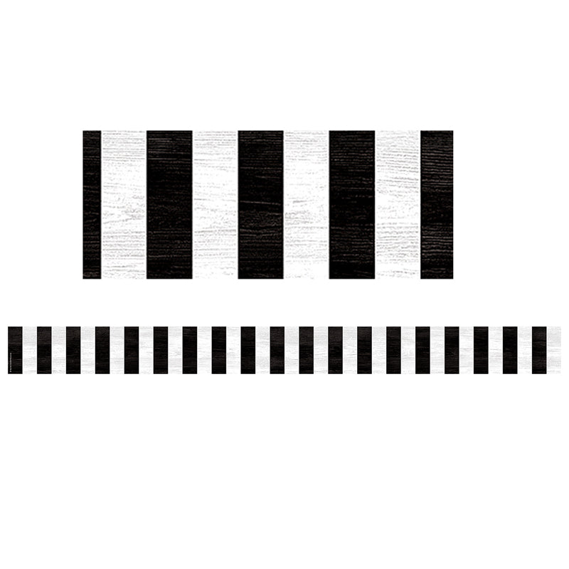 BLACK STRIPES STRAIGHT BORDER TRIM