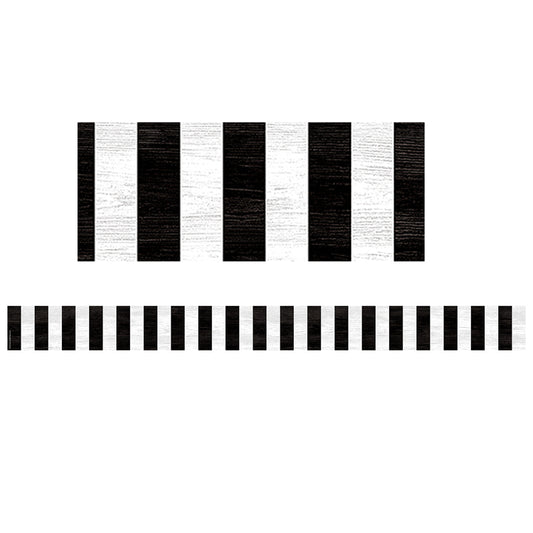 BLACK STRIPES STRAIGHT BORDER TRIM