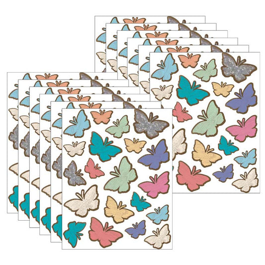 (12 PK) BUTTERFLIES STICKERS
