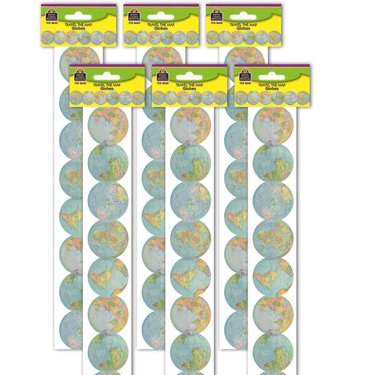 (6 PK) TRAVEL THE MAP GLOBES BORDER