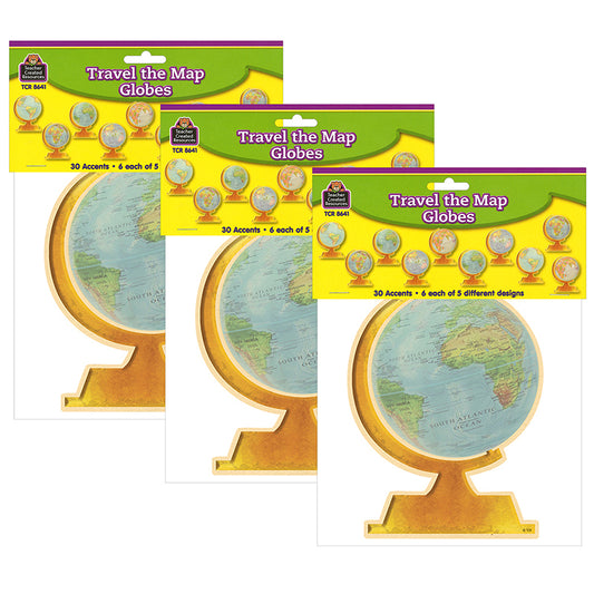 (3 PK) TRAVEL THE MAP GLOBES ACCNTS