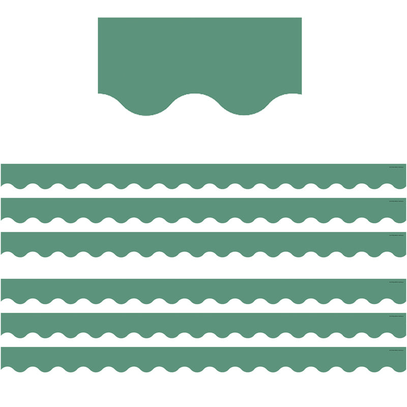 (6 PK) EUCALYPTUS GREEN SCALLOPED