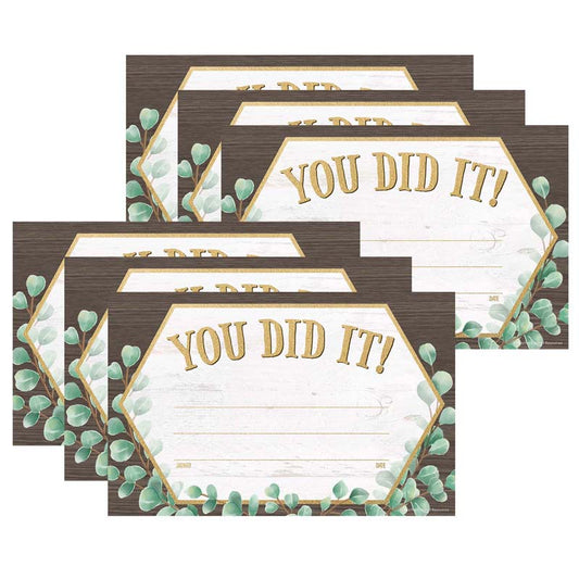 (6 PK) EUCALYPTUS YOU DID IT AWARDS