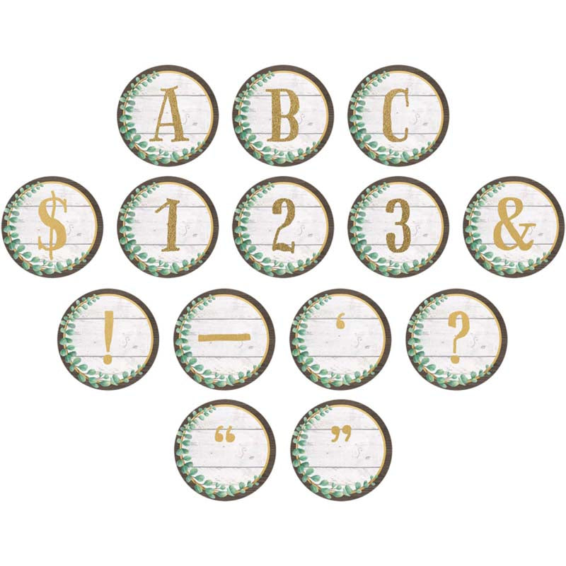 EUCALYPTUS CIRCLE LETTERS