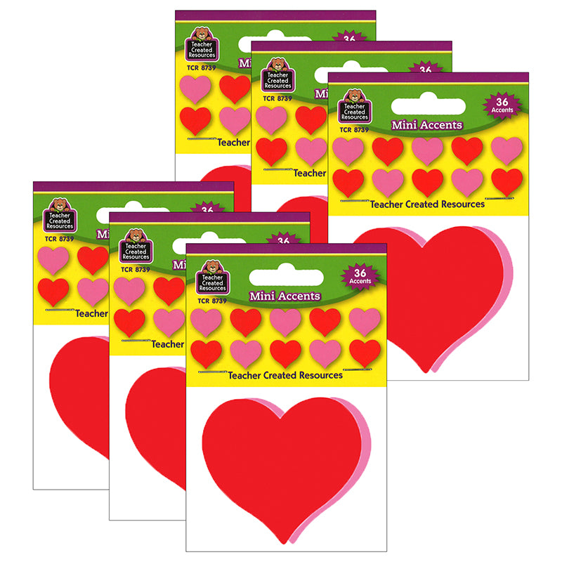 (6 PK) HEARTS MINI ACCENTS