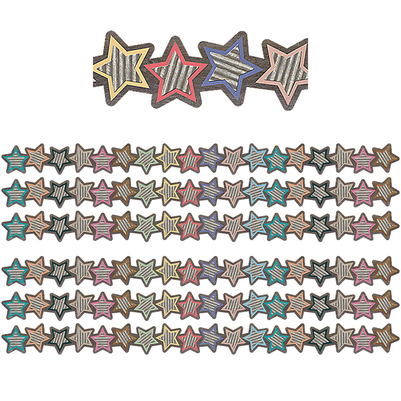 (6 PK) STARS DIE-CUT BORDER TRIM