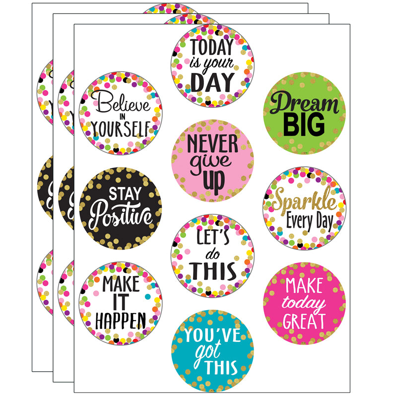(3 PK) CONFETTI POSITIVE SAYINGS