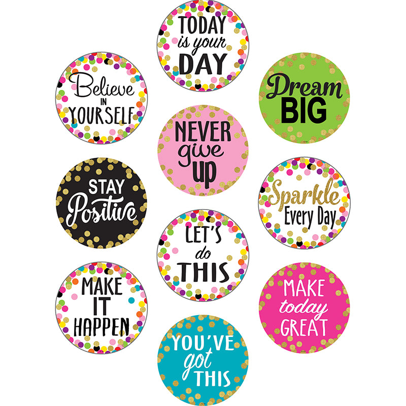 CONFETTI POSITIVE SAYINGS ACCENTS