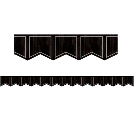BLACK PENNANTS DIE-CUT BORDER TRIM