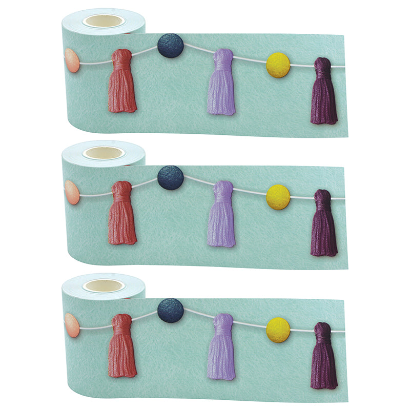 (3 PK) POM-POMS AND TASSELS ROLLED