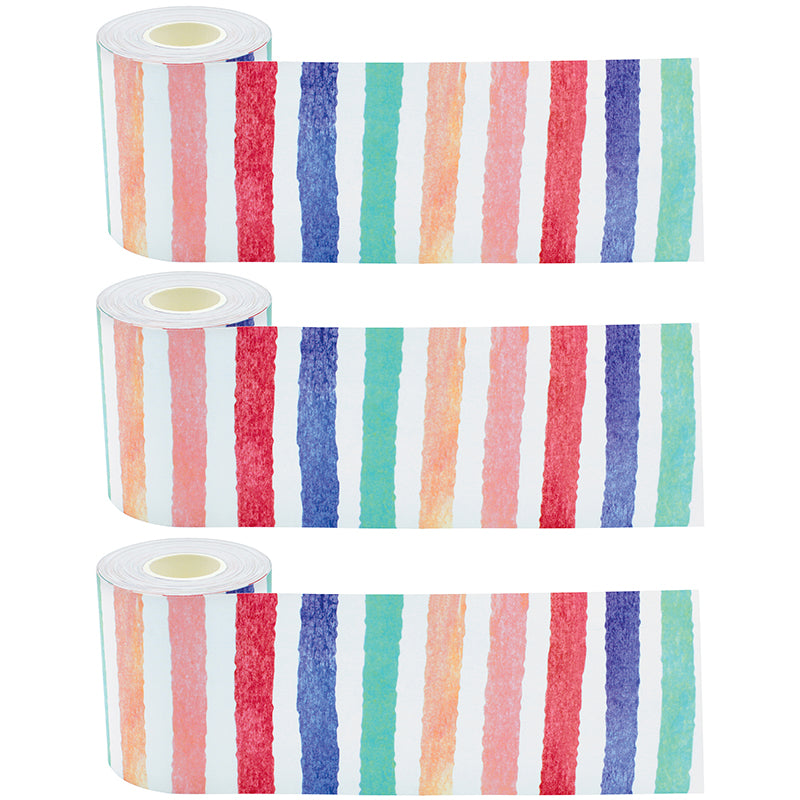 (3 PK) WATERCOLOR STRIPES ROLLED