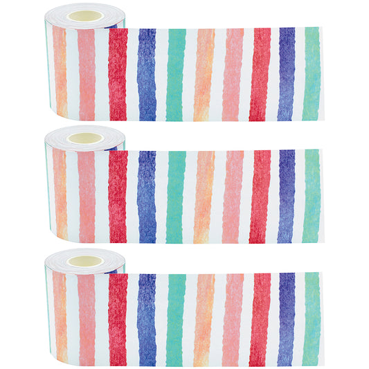 (3 PK) WATERCOLOR STRIPES ROLLED