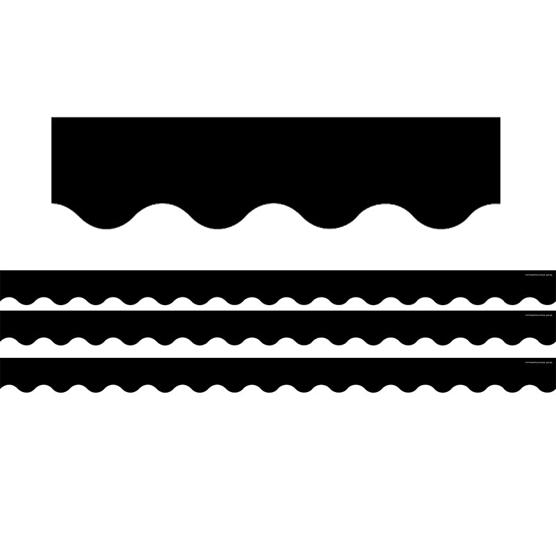 (3 PK) BLACK SCALLOPED ROLLED BORDR