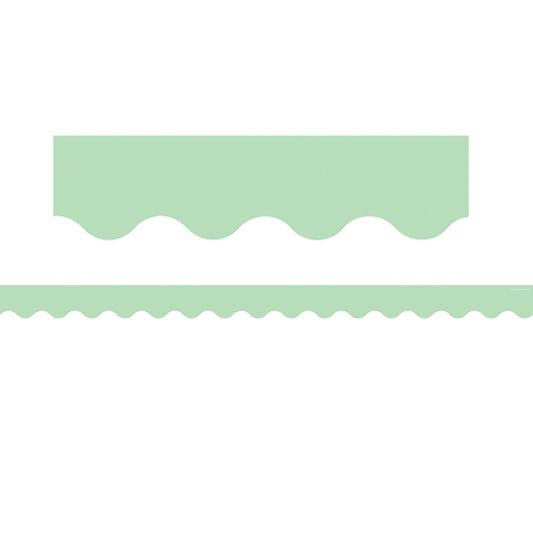 MINT GREEN SCALLOPED ROLLED BORDER