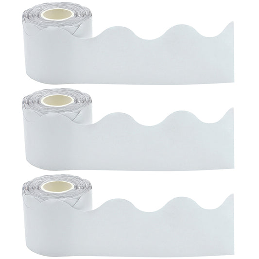 (3 PK) WHITE SCALLOPED ROLLED BORDR