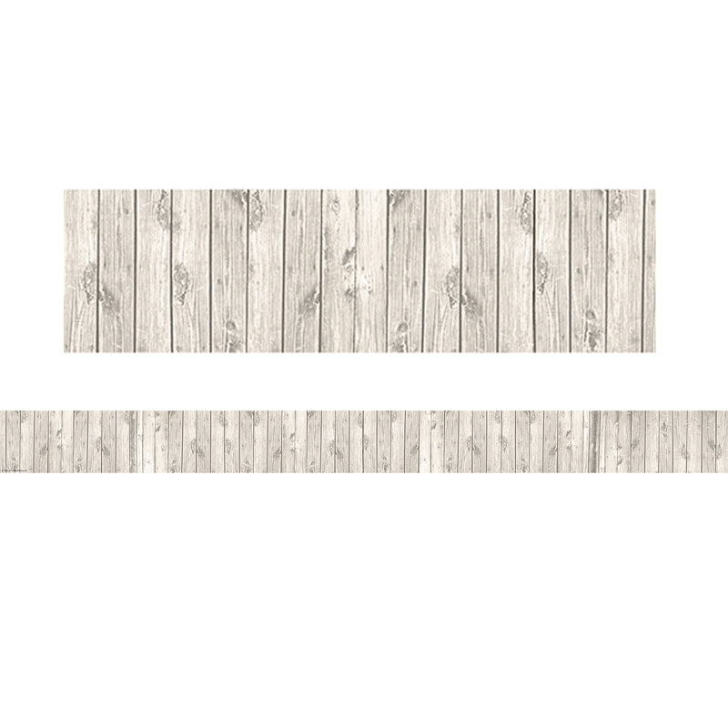 WHITE WOOD STRAIGHT ROLLED BORDER