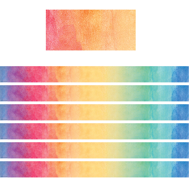 (6 PK) WATERCOLOR STRAIGHT BORDER