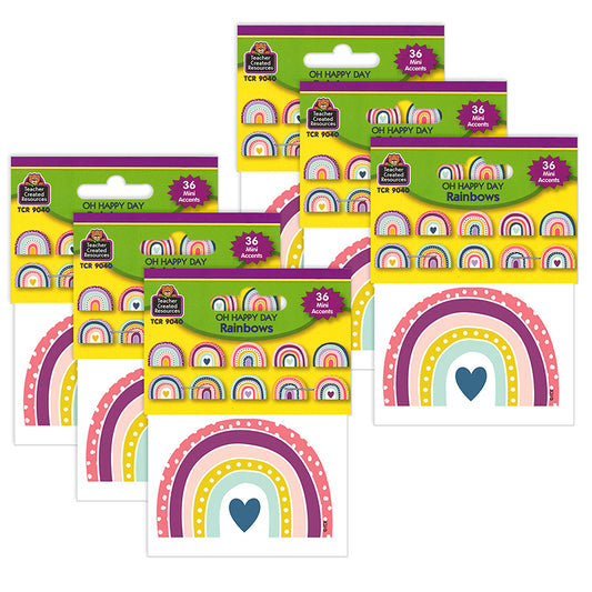 (6 PK) OH HAPPY DAY RAINBOWS MINI