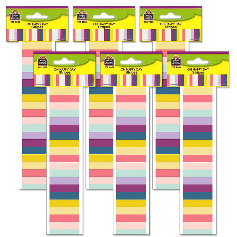 (6 PK) OH HAPPY DAY STRIPES