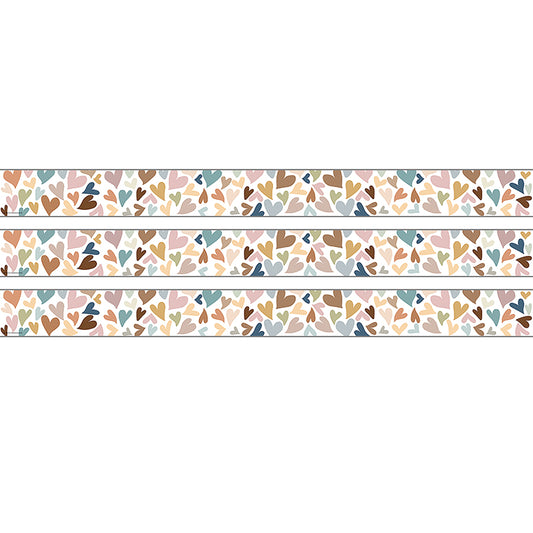 (3 EA) HEARTS ROLLED BORDER TRIM