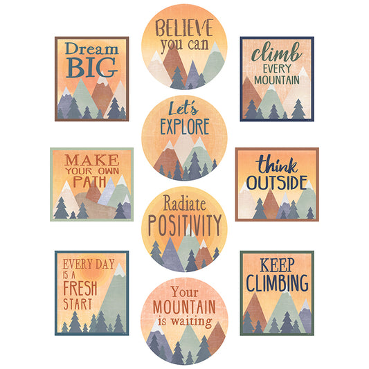 MOUNTAINS POSITIVE SAYINGS ACCENTS