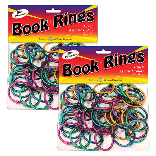 (2 PK) BOOK RINGS ASSORTED COLORS