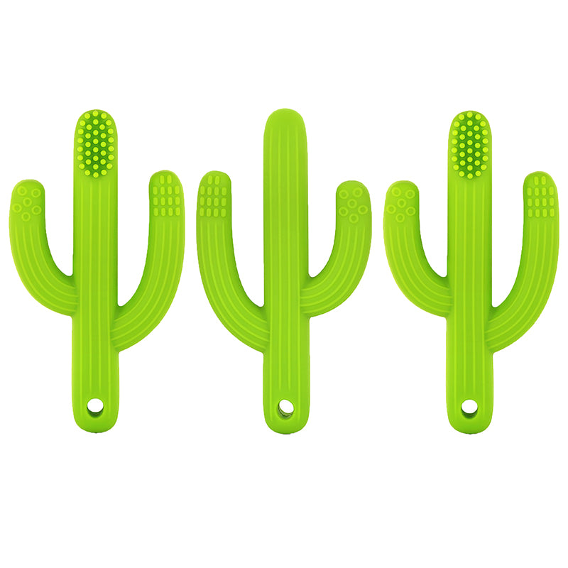 (3 EA) CACTUS TOOTHBRUSH TEETHER