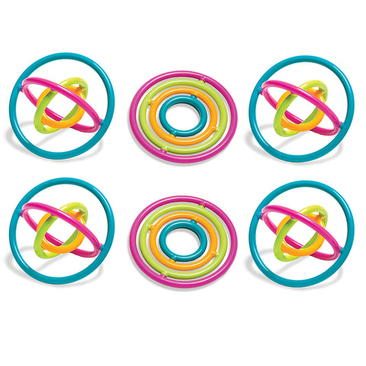 (6 EA) GYROBI PLSTC RING FIDGET TOY