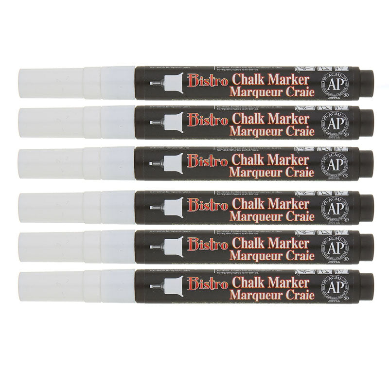 (6 EA) BISTRO SINGLE WHT MARKER