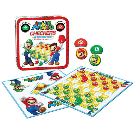 SUPER MARIO CHECKERS & TIC TAC TOE