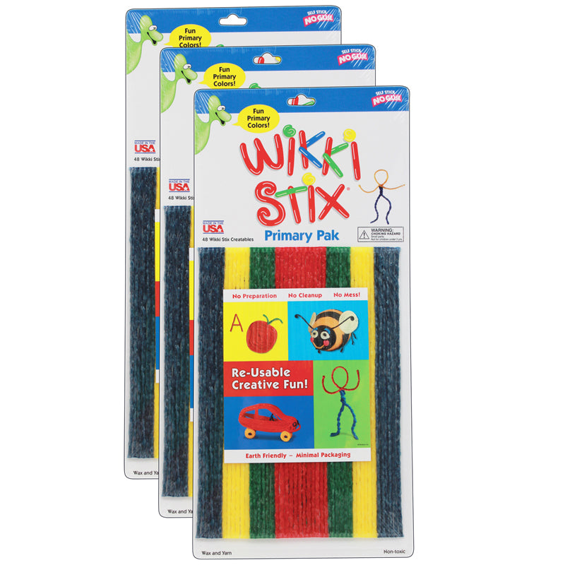 (3 PK) WIKKI STIX PRIMARY COLORS 48