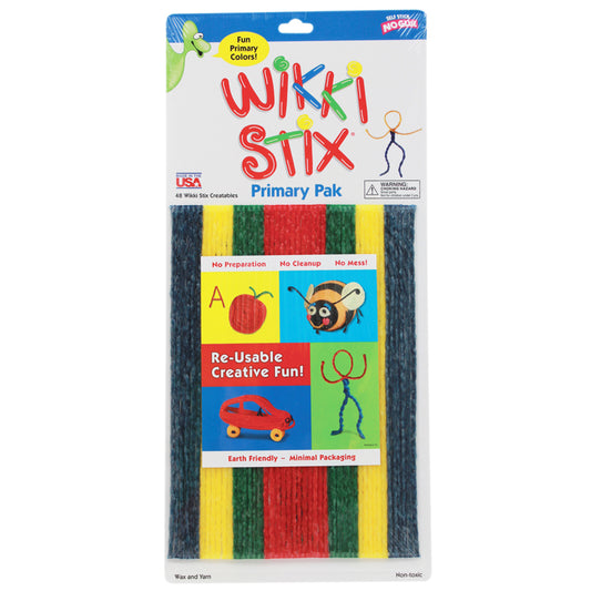 WIKKI STIX PRIMARY COLORS 48CT