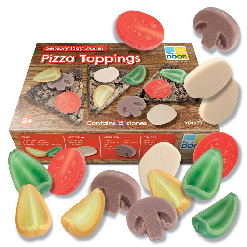 SENSORY PLAY STONES PIZZA TOPPINGS