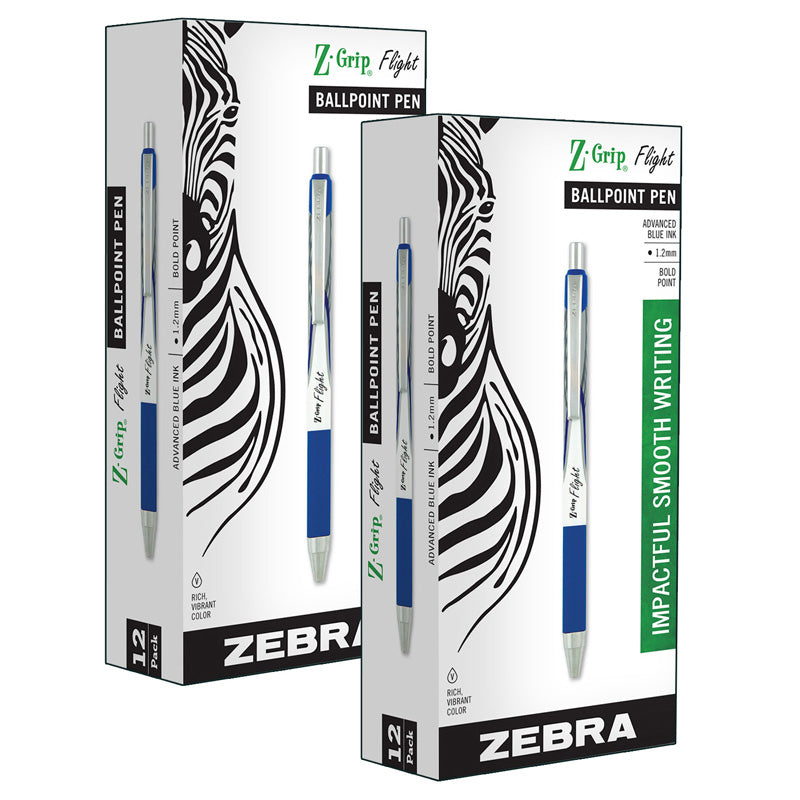 (2 PK) Z-GRIP FLIGHT PENS BLUE